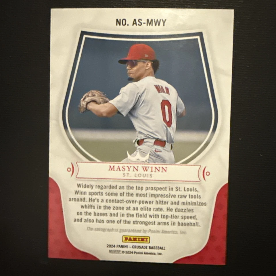 2024 Panini Crusade Apprentice Signatures Masyn Winn #AS-MWY (AU, RC) - Image 2 of 2