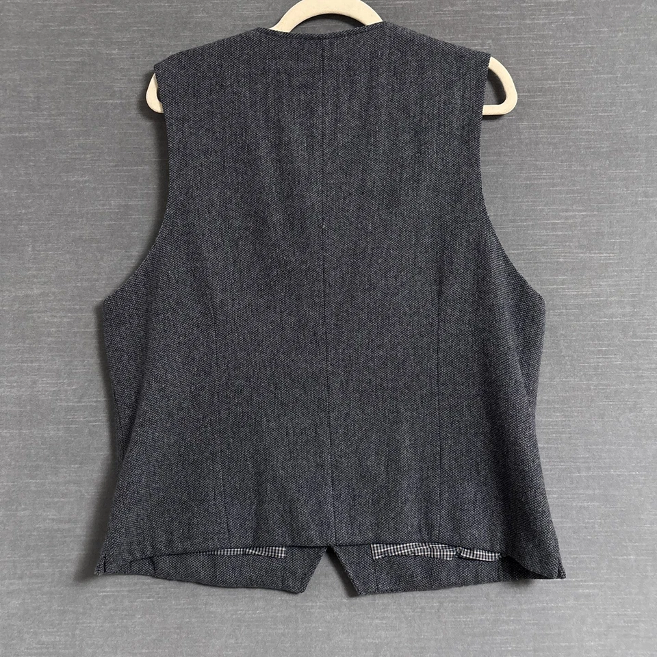 Chaleco Traje Joseph Abboud L Gris Carbón Lana Clásico Chaleco Negocios Informal Foto 2 de 4
