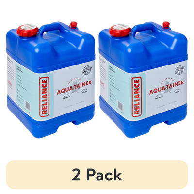 (2 pack) Reliance Aqua-Tainer, 7 Gallon Water Container, Durable Leak Proof