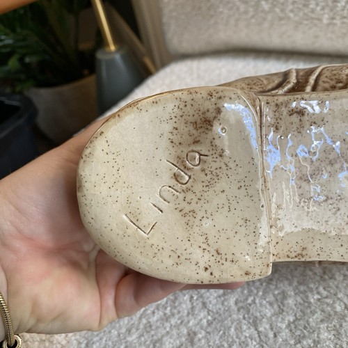 Unique Vintage Ceramic Shoe Pottery Ceramic Boot Planter - Picture 13 of 15