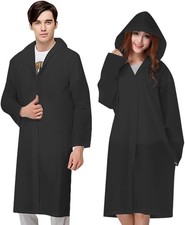 2PCS Reusable Rain Poncho Hooded Waterproof Coat Outdoor UK