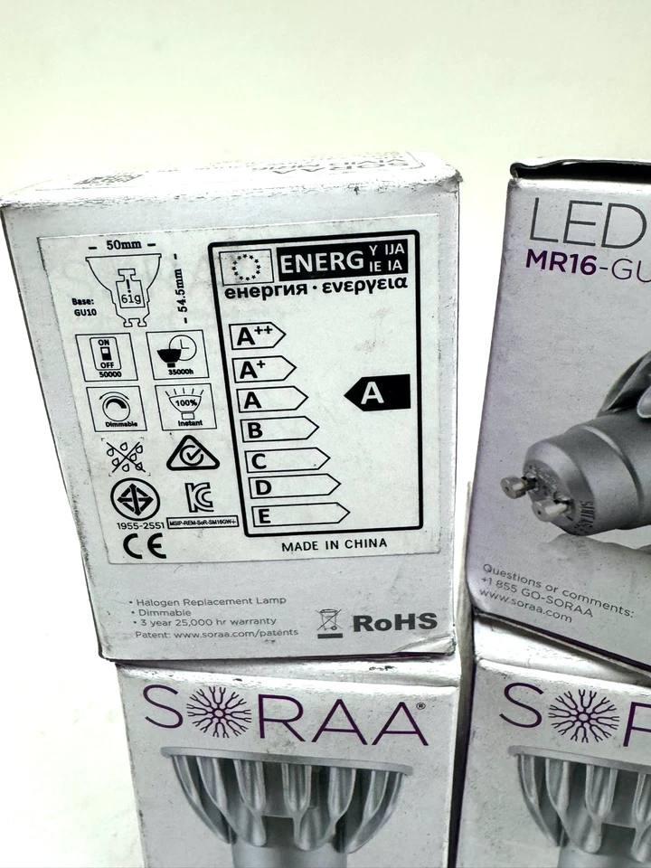 4 x SORAA BRILLIANT HL MR16 - GU10 7.5W 4000k Spotlight , 10 Degree, Dimmable - Image 2 of 4