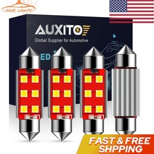 4X Super White 41MM 6 Chips COB Festoon Dome Map LED Light Roof Bulb 211-2 578