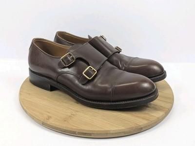 Pepe Albaladejo Dress Shoes Mens 9 EE Brown Double Monk Mallorca Leather Spain