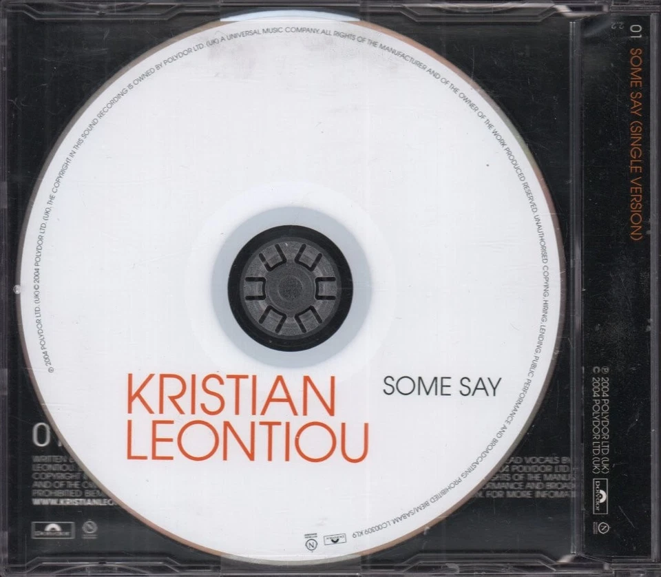 Kristian Leontiou Some Say CD UK Polydor 2004 Single Promo KL9 - Bild 2 von 2