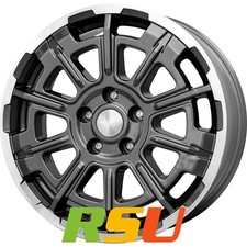 Brock B45 himalaya-grey front-poliert 7x17" ET55 LK5 120 ML 65.1 Alufelgen 17...
