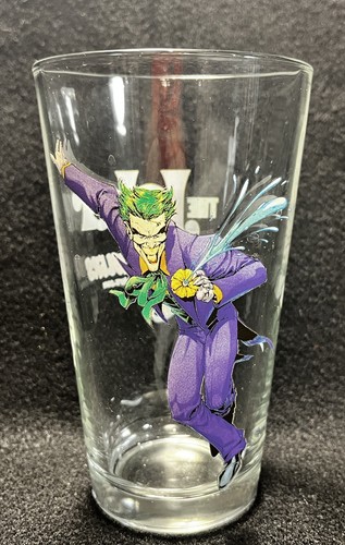 Joker Pint Glass 16oz DC Comics Animated Batman Tumbler Vintage