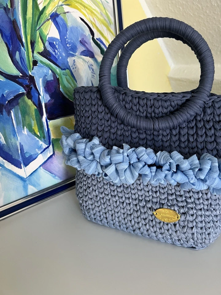 Handtasche  gehäkelt Handmade Damen - Bild 4 von 4