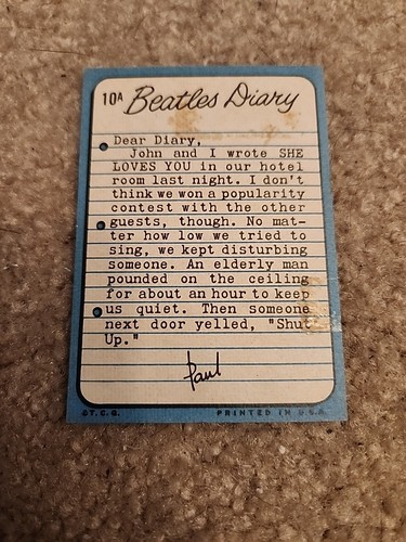 Rare | 1964 Topps Beatles Diary #52a & #10a John Lennon & Paul McCartney | Rarität - Bild 6 von 9