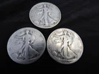 Lot of 3 1944 Walking Liberty HalfDollars 2 D 1 S Mint
