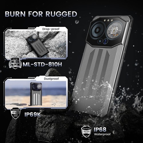 B3 Rugged Smartphone Unlocked, 20(8+12) GB RAM+256GB ROM, 10800mAh(30W) Batte... - Picture 6 of 6