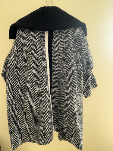 Chloé Cult Stripe Oversized Cocoon Coat Waist Long Coat Size Small 38 - Picture 16 of 20