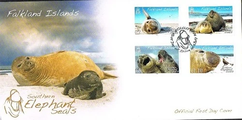 falkland islands 2008 southern elephant seals fdc