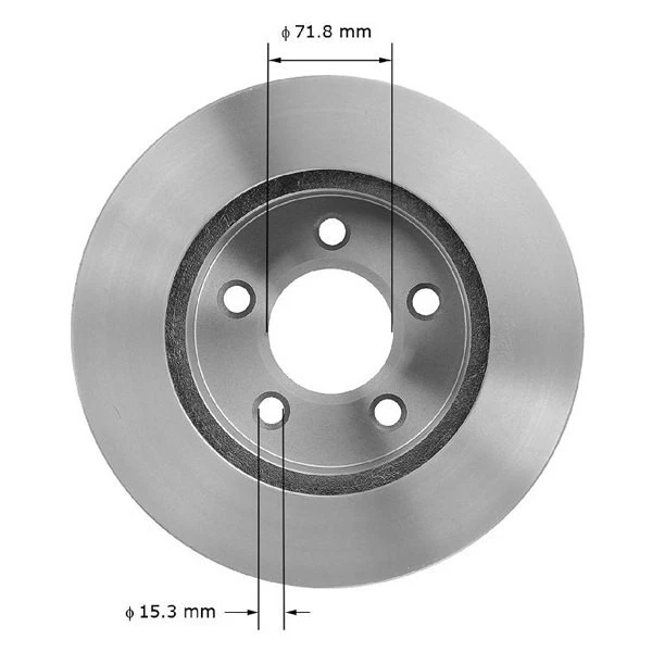 For Lincoln Town Car 91-94 Bendix Global Premium Plain Vented Front Brake Rotor Foto 2 de 4