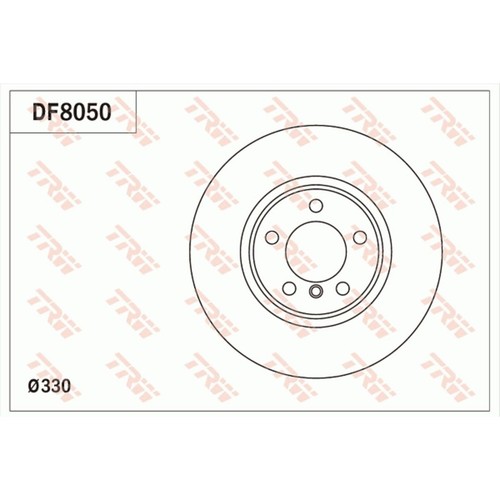 Disco de freno delantero TRW DF8050, ventilado, altamente carbonizado, 1 pieza - Imagen 3 de 4