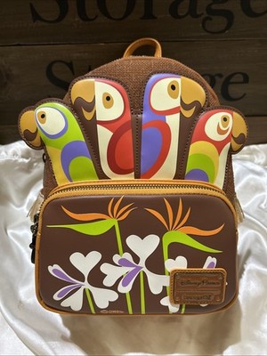 NWT LOUNGEFLY DISNEYPARKS CLUB 33 TROPICAL TIKI ROOM PARROTS MINI 