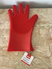Kuhn Rikon Swiss Scrub scrubber Glove silicone red Stay Clean, New