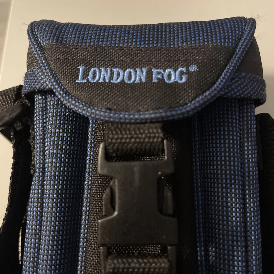 LONDON FOG Small Camera Case with Shoulder/Waist Strap BLUE and BLACK - Image 2 of 4