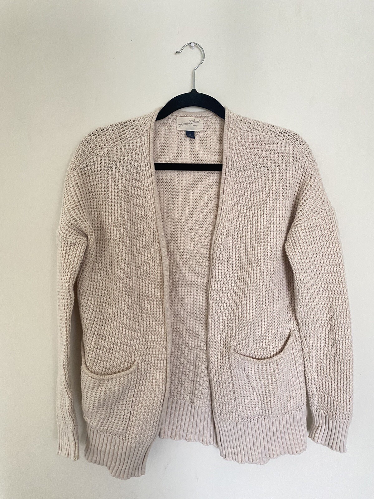 Universal thread light beige knit womens spring s… - image 1