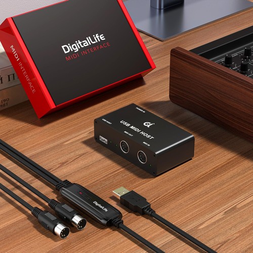 Stand-Alone USB MIDI Host Bridge Box - 1-In/1-Out 5-PIN DIN MIDI Interfaces, ... - Picture 3 of 10