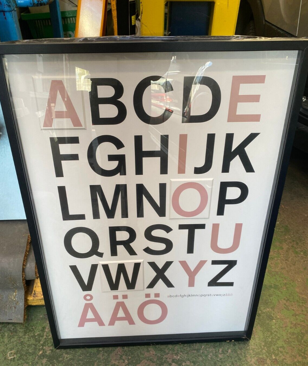 IKEA OLUNDA アルファベットポスター IKEA Olunda Swedish Alphabet Modern Pop Art Poster -Anna Larsson