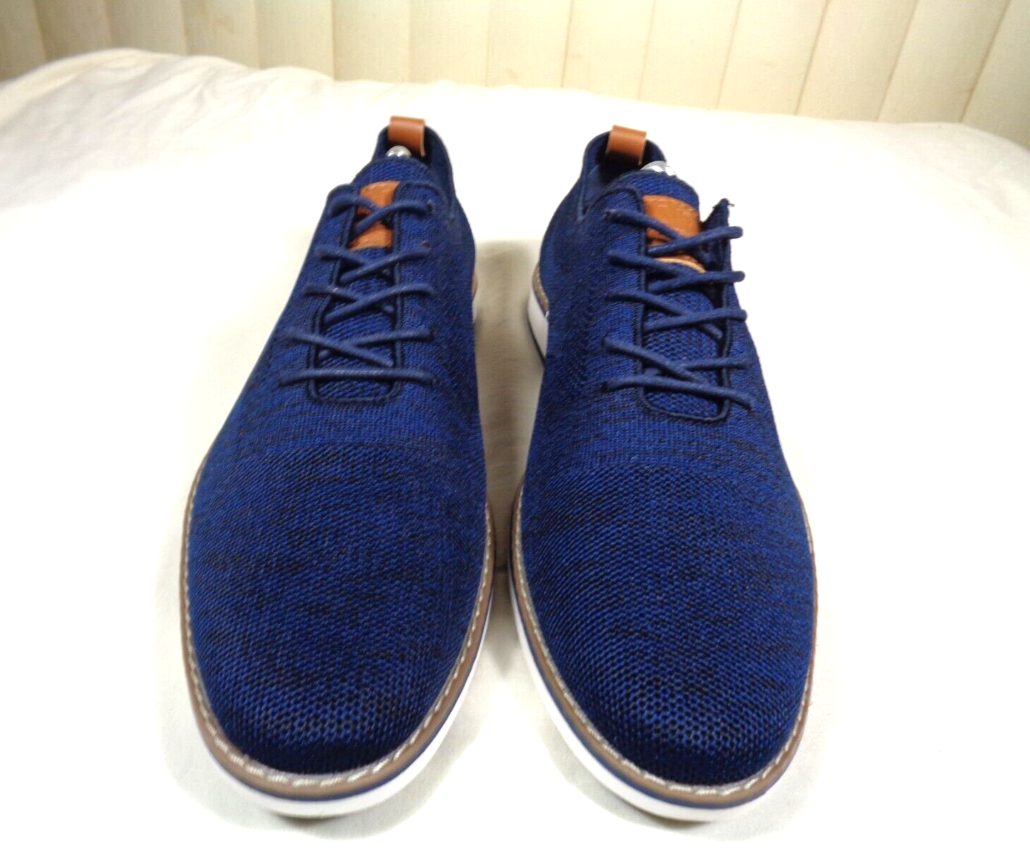 SAOLA MARIO LOPEZ conciatore 01M scarpe Oxford solette blu sughero da uomo taglia 11 M ~ NUOVE