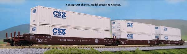 KATO N GAUGE MAXI-IV BNSF OLD LOGO 3-CAR SET w/CSX White