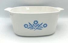 Corning Ware Casserole P-2 1/2-B, 2 1/2 Quart Blue Cornflower Square Unmarked
