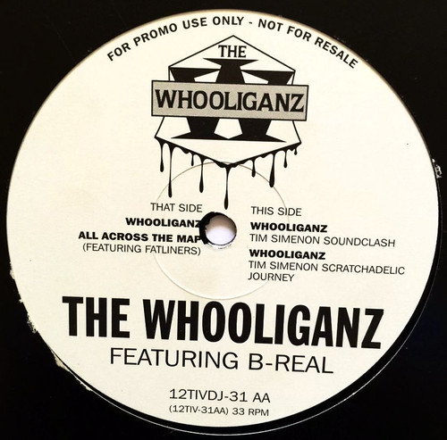THE WHOOLIGANS FT B-REAL - Whooliganz (12") (Promo) (G+/G) - Picture 2 of 2