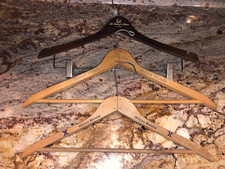 Vintage Hilton Hotels Branded Stamped Wood Hanger Advertising Lot of 3