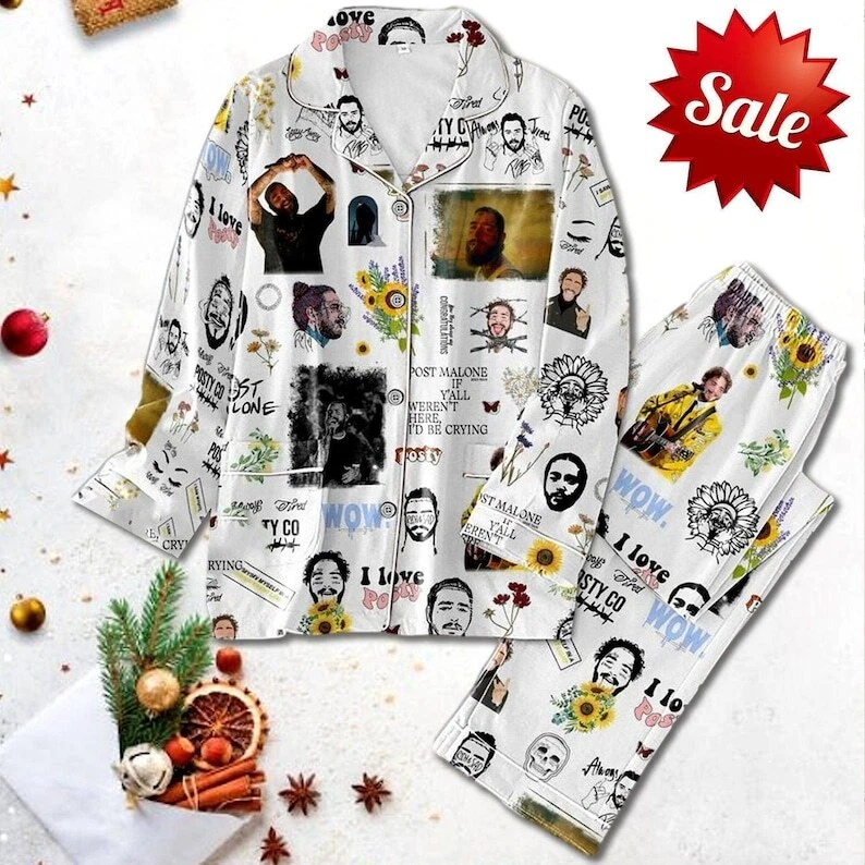 Post Malone Pajamas Set, Post Malone Women Pajamas, Post Malone Thick Pajamas, P