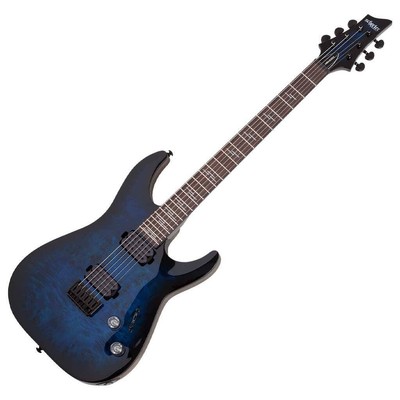 Schecter Omen Elite-6 Series Electric Guitar - See-Thru Blue Burst