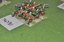 25mm medieval / english - halberd 12 figs - inf (74731)