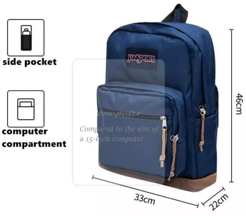 Super Hot Blue Jansport Cool Student Laptop Backpack Computer Bag Backpack Suita - Picture 3 of 8