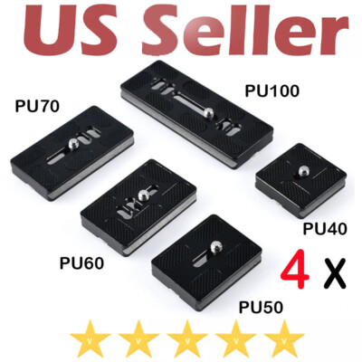 4Pcs Quick Release Plate with 1/4 Screw Mount 4/5/6/7/10cm Clamp Mount Adapter