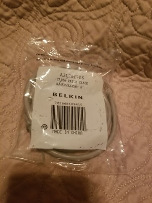 BELKIN COMPONENTS A3L791-06 6FT CAT5E PATCH CABLE, GRAY 