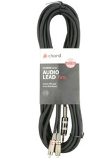 Chord 6m Audio Lead 3.5mm TRS Jack Plug 2x RCA Plugs (190.020 UK) + Free Album.