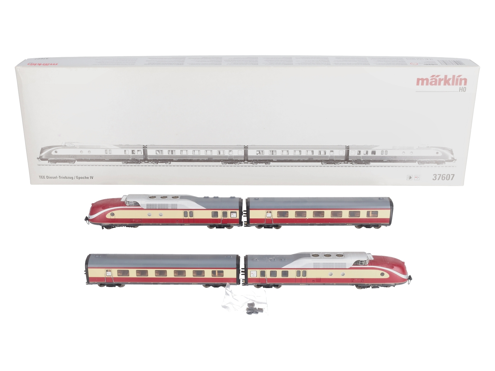 Marklin 37607 HO German Federal Railroad TEE Rail Car Diesel Train Set ...