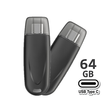 2Pack USB 2.0 64GB Type C USB Flash Drive Pen Drive Memory Stick USB C for Phone