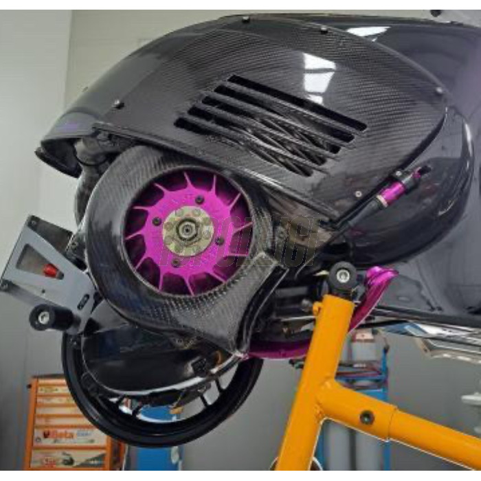 Coprivolano canalizzato VZR in fibra di carbonio Vespa 50, 90, 125