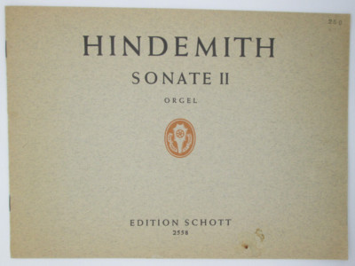Hindemith Sonata No. 2 (Schott 2558) gently used, no markings