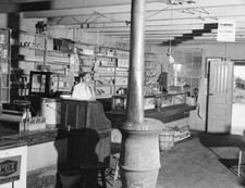 1940 Interior of General Store, Stem, NC Vintage Old Photo 8.5" x 11" Reprint