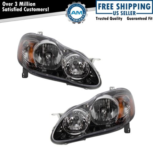 Headlight Set Left & Right For 2004-2008 Toyota Corolla TO2502154 TO2503154 - Picture 1 of 8