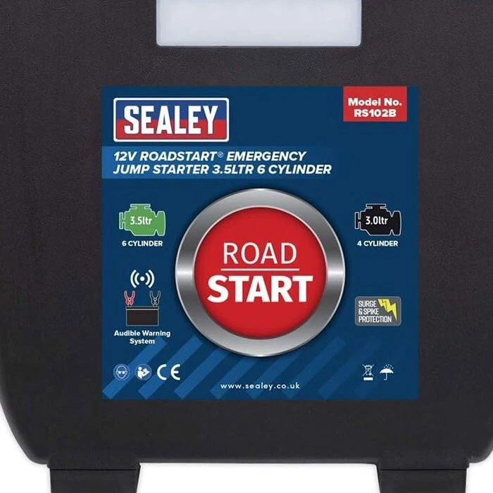 Sealey RoadStart® Emergency Jump Starter 12V 3.5L 6-Cylinder Portable Jump Start - Image 4 of 4