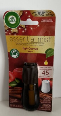 1 Count Air Wick 0.67 Oz Apple & Cinnamon Fragrance Essential Oil Mist Refill