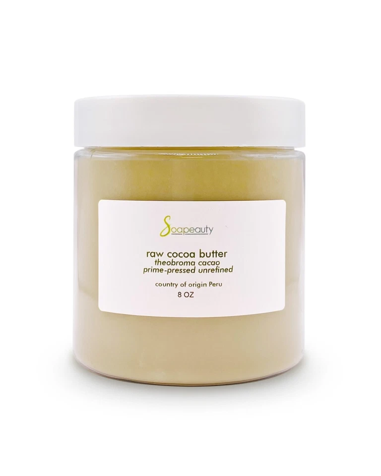 RAW COCOA BUTTER prime-pressed 100% Pure Unrefined Natural FOOD GRADE