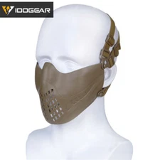 IDOGEAR Pilot Tactical Half Face Mask Airsoft Mask FAST Helmet MultiFuntion Camo