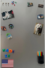 Large Wall Magnetic Board - Silver Dry Erase Memo Bulletin Board 23"x35