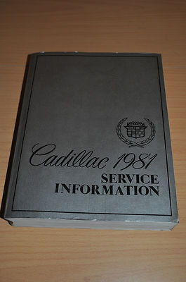 Werkstatthandbuch GM Cadillac DeVille Brougham Eldorado 1981 Service Information