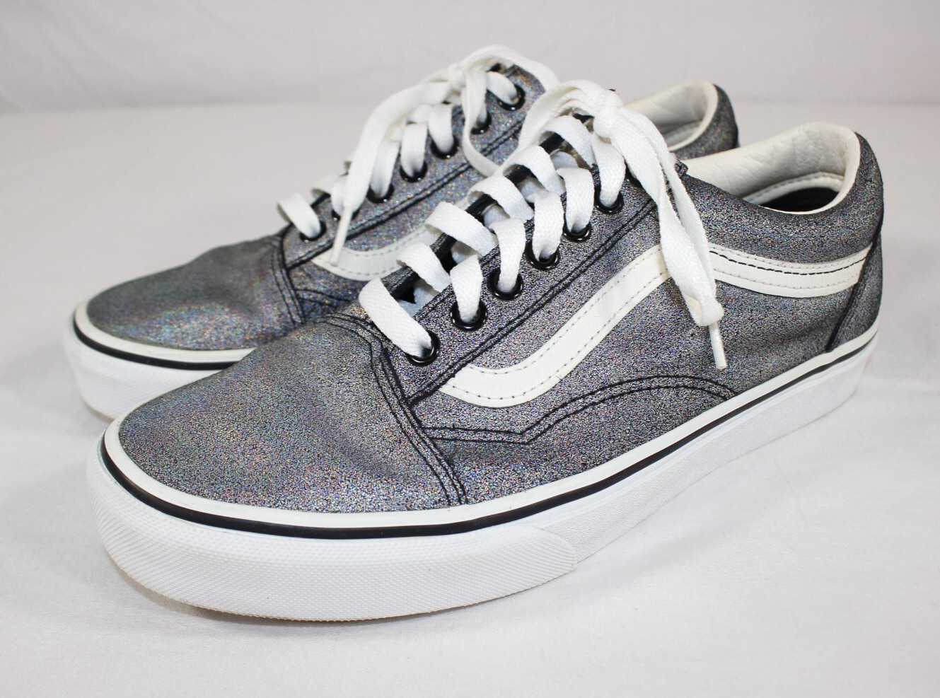 Women's 9.5 Old Skool Prism Suede Sneaker Sparkle Holographi